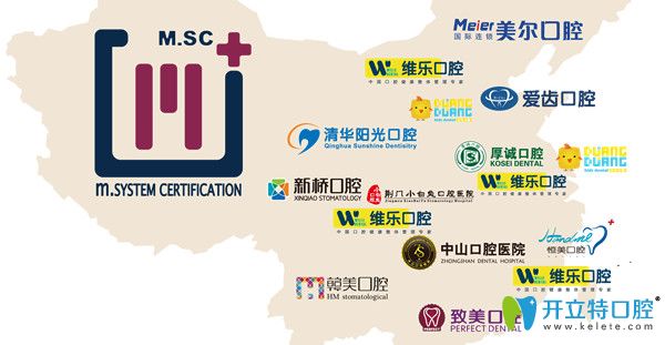 美維集團國內12家連鎖機構分布圖