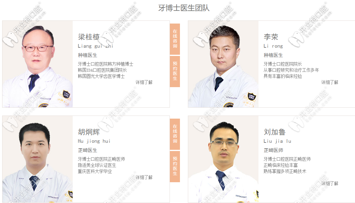 重慶牙博士口腔醫(yī)生團隊代表