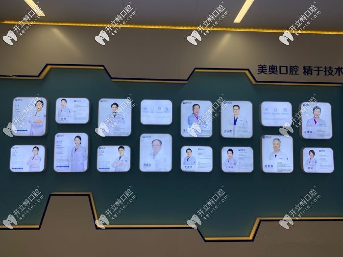 美奧口腔的醫(yī)生簡介墻