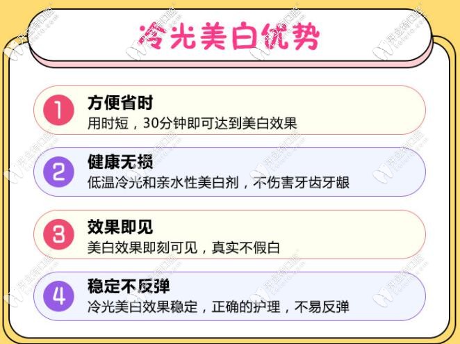 牙齒冷光美白的優(yōu)勢(shì)