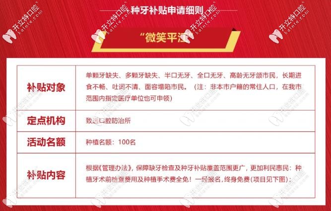 種植牙補(bǔ)貼對(duì)象要求