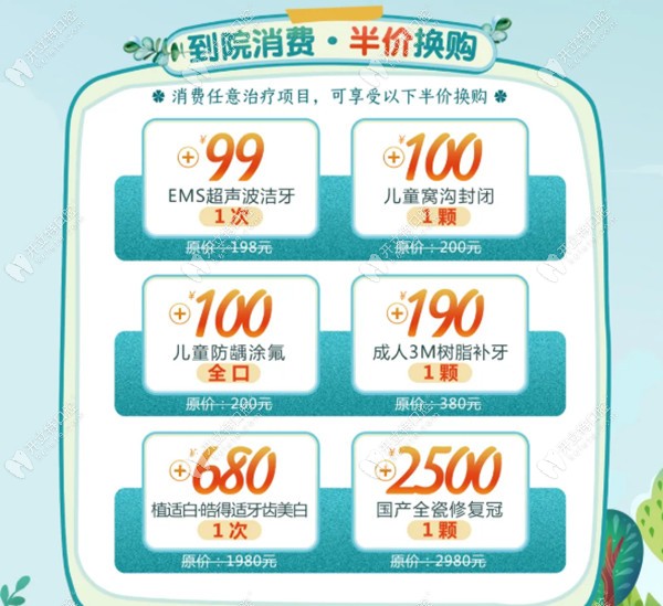 到院消費(fèi)，半價(jià)換購活動內(nèi)容