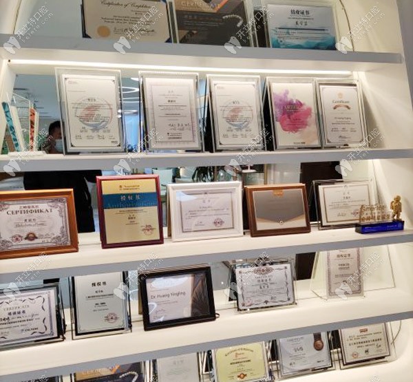 所獲得的部分榮譽(yù)證書(shū)