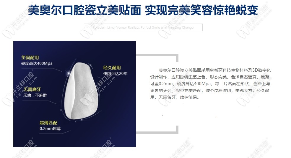 該院牙齒貼面的價格標準